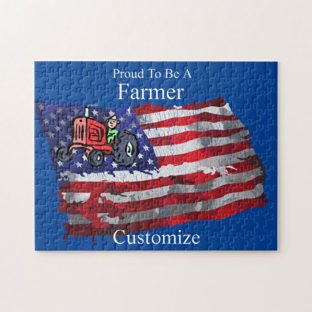 Puzzle Fier paysan patriotique drapeau Thunder_Cove (Horizontal)