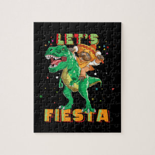 Puzzle Fiesta Dinosaur Dino Mexicain Cinco De Mayo