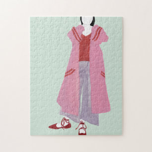 Puzzle Figure de mode debout - Veste surdimensionnée