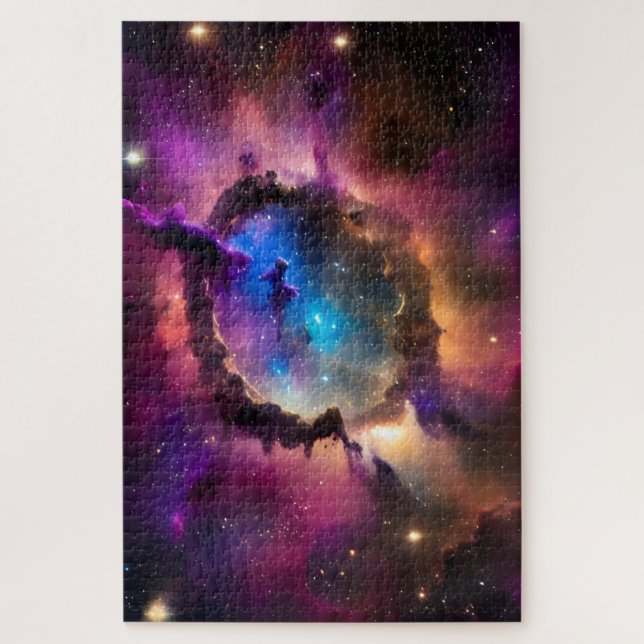Puzzle Figure mystérieuse dans les nuages dans l'univers  (Vertical)