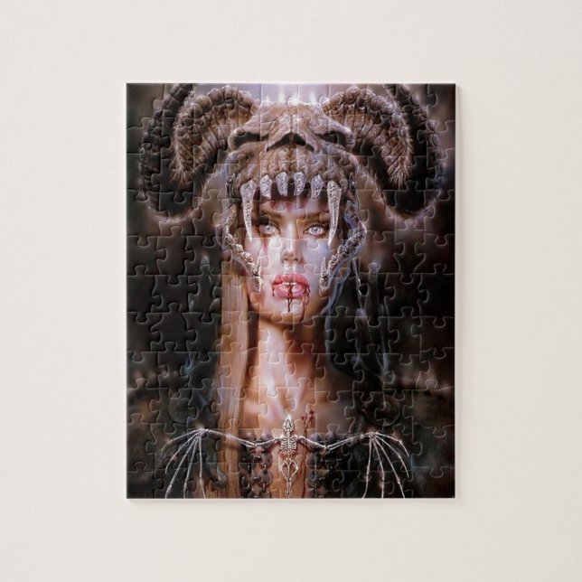 Puzzle Fille abstraite de diables d'imaginaire renée (Vertical)