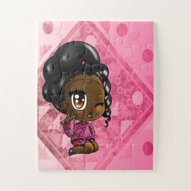 Puzzle Fille afro-américaine avec des poignets d'Afro (Vertical)