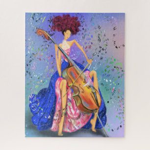 Puzzle Fille avec Cello - Fantastic Melody - Dessin