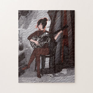 Puzzle Fille avec guitare