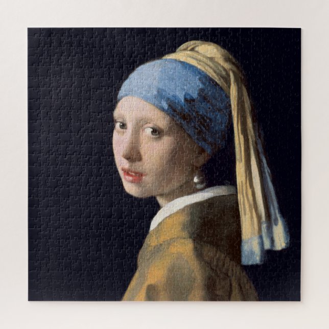 Puzzle Fille avec une oreille perle (Vertical)