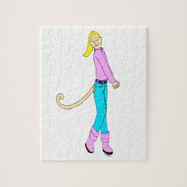 Puzzle fille avec une queue (Vertical)