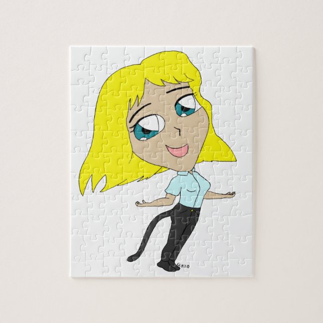 Puzzle fille chibi avec une queue  (Vertical)