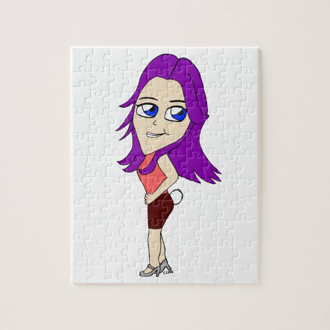 Puzzle fille chibi avec une queue de lapin (Vertical)