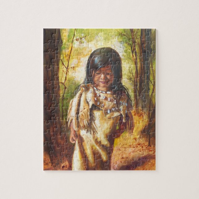Puzzle Fille de Natif américain (Vertical)
