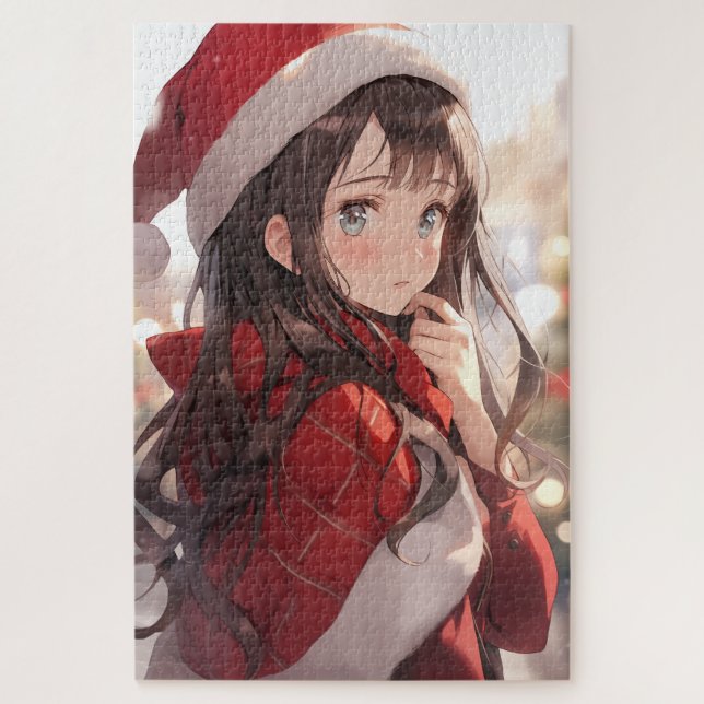 Puzzle Fille de Noël Anime (Vertical)
