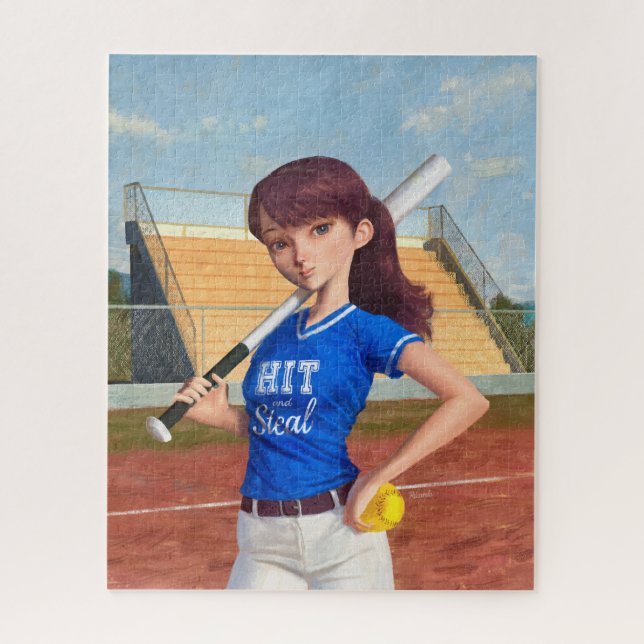 Puzzle Fille de softball (Vertical)