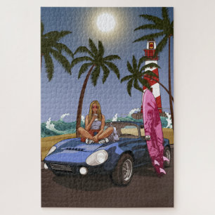 Puzzle Fille de surfer tropicale
