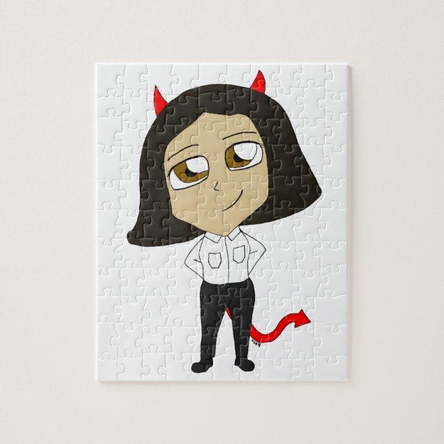 Puzzle fille diablotin chibi (Vertical)