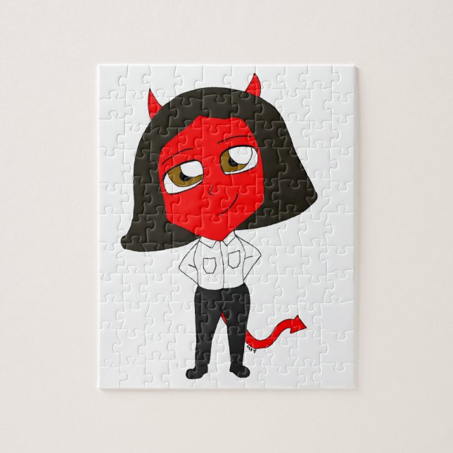 Puzzle fille diablotine chibi (Vertical)