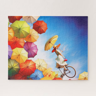 Puzzle Fille d'imagination de fantaisie colorée avec des 