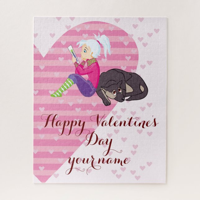 Puzzle Fille Être amoureuse (Vertical)