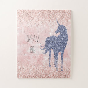 Puzzle Fille Glam Blush rose violet Parties scintillant U