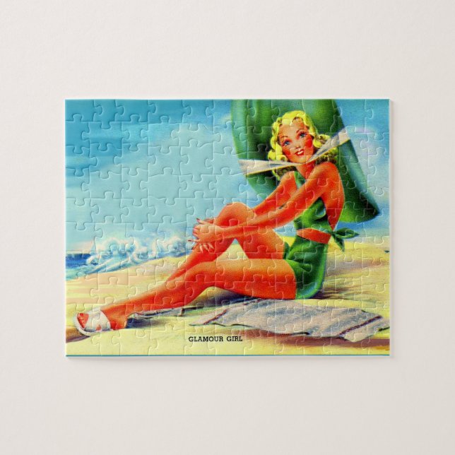 Puzzle Fille glamour des années 1940 (Horizontal)