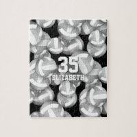 Fille gris gris gris volleyballs motif