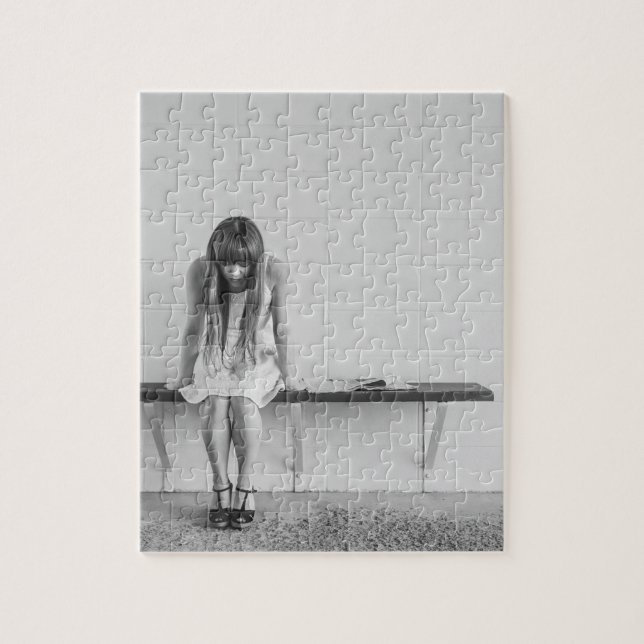 Puzzle Fille inquiète (Vertical)