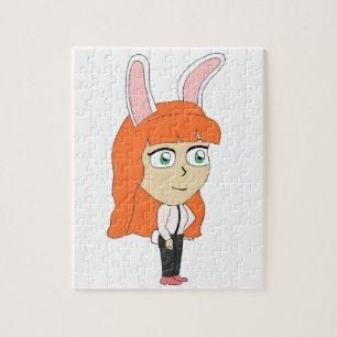 Puzzle fille lapin