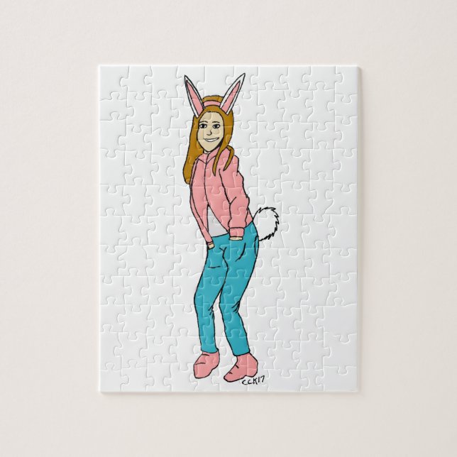 Puzzle fille lapin (Vertical)