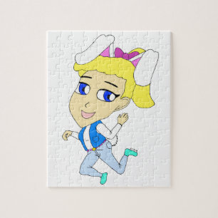 Puzzle fille lapin chibi