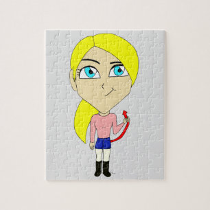 Puzzle fille "méchante" chibi