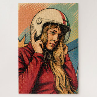 Puzzle Fille moto