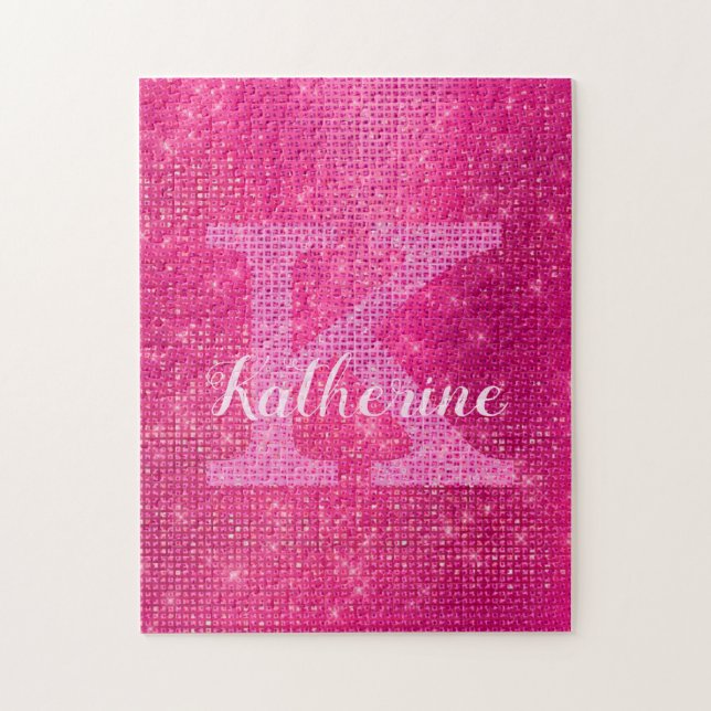 Puzzle Fille Parties scintillant rose chaud Sparkle Bling (Vertical)