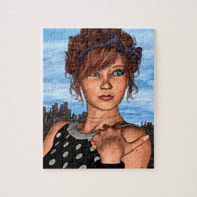 Puzzle Fille Rétro (Vertical)