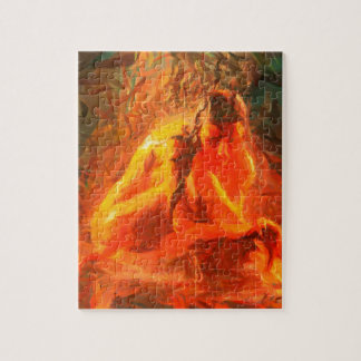 Puzzle Fille sur le feu - art passionné du feu