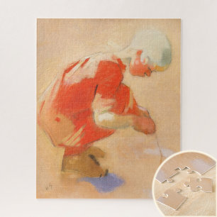 Puzzle Fille sur le sable, Helene Schjerfbeck