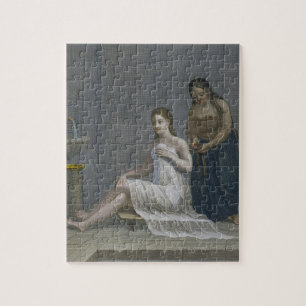Puzzle Fille turque, faisant tresser ses cheveux dans les
