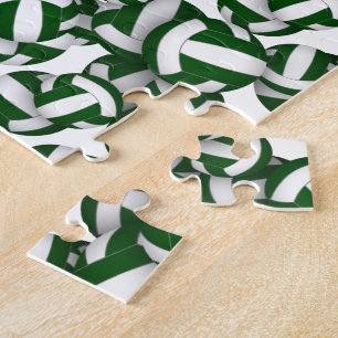 Puzzle filles garçons vert blanc volley-ball sport jeux