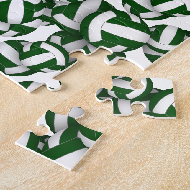 Puzzle filles garçons vert blanc volley-ball sport jeux (Côté)
