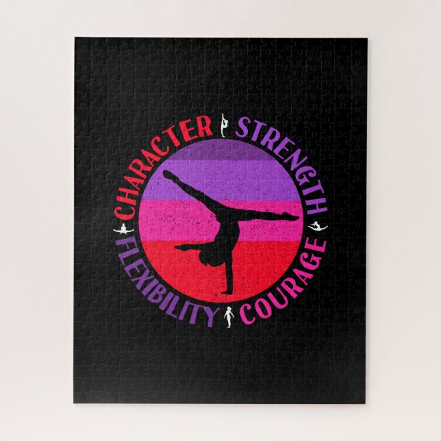 Puzzle Filles Gymnastique Caractère Force Courage (Vertical)