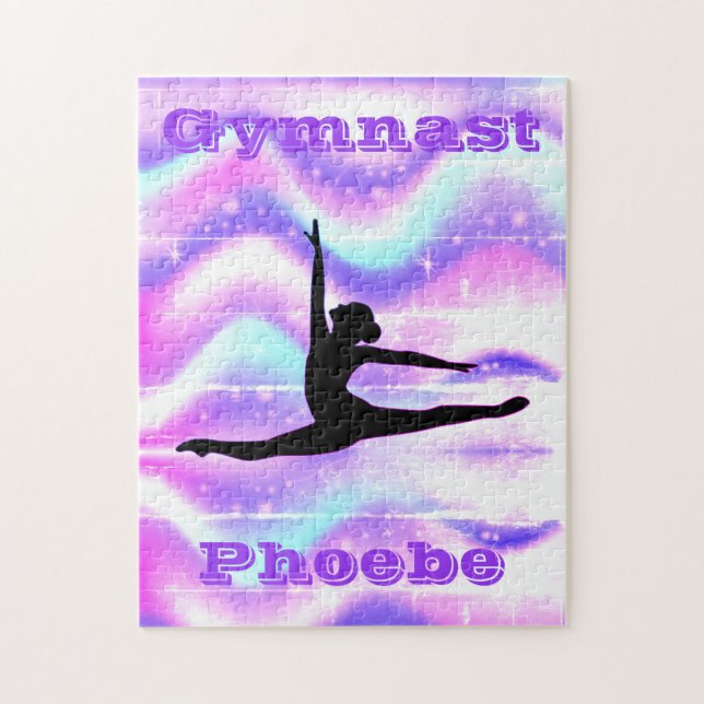 Puzzle Filles Gymnastique violette (Vertical)