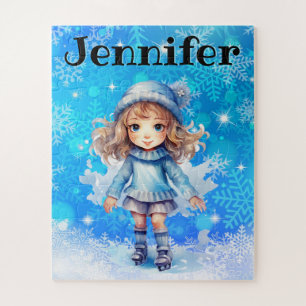 Puzzle Filles Hiver Patinage sur glace Figure Patinage Fl