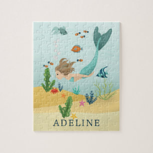 Puzzle Filles mignonnes et magiques sous la mer Sirène en