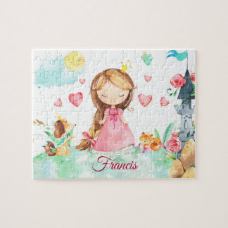 Puzzle Filles Princesse personnalisée Nom personnalisé