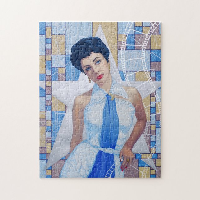 Puzzle Film Star Actrice Vieux Hollywood portrait d'art (Vertical)