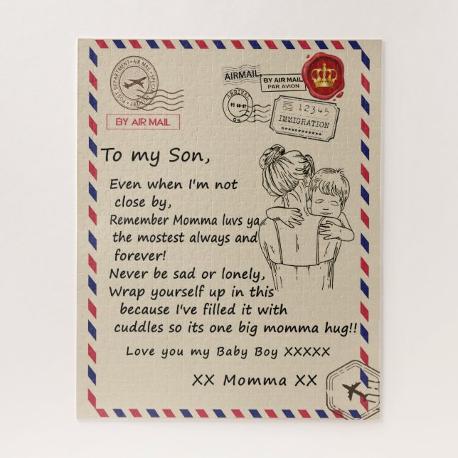 Puzzle Fils d'amour | Lettre À Ma Fille Vous Aime Bébé Ga (Vertical)
