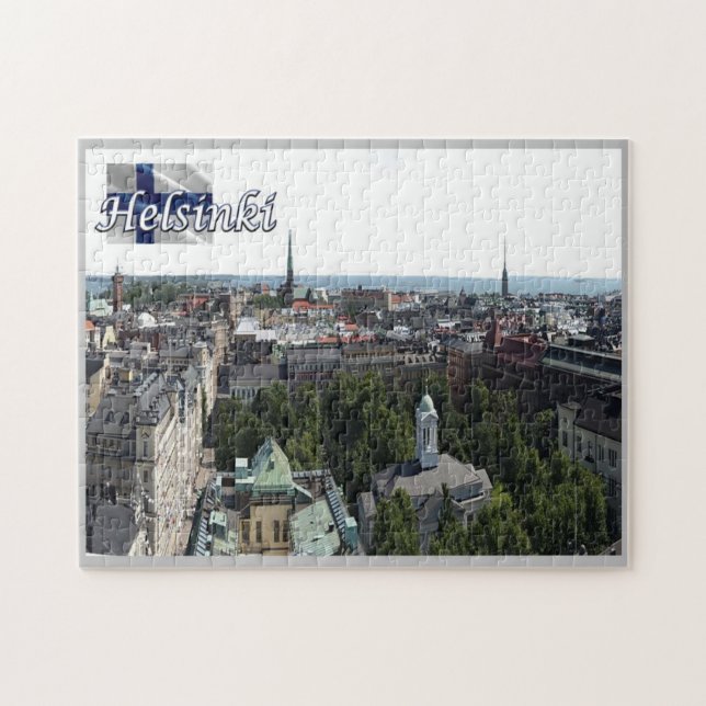 Puzzle Finlande - Helsinki - Helsingfors - (Horizontal)