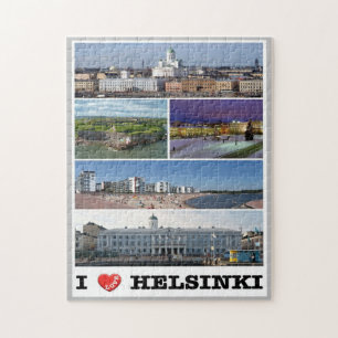 Puzzle Finlande - Helsinki - Helsingfors - I Love -