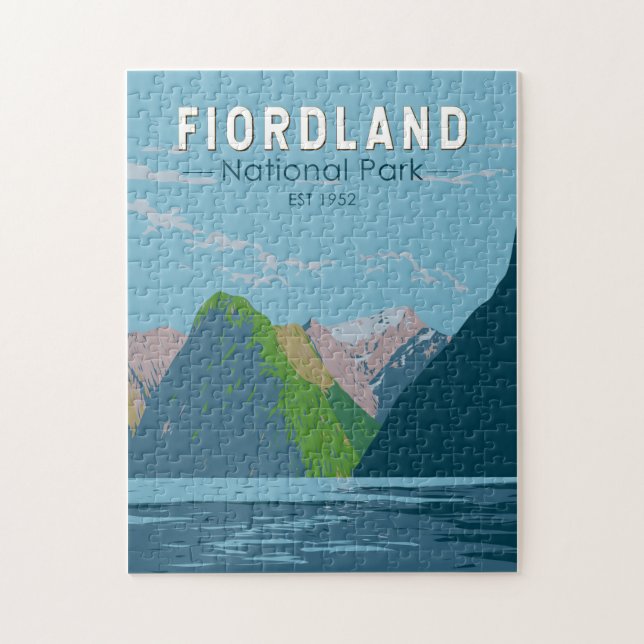 Puzzle Fiordland National Park Nouvelle-Zélande Travel Ar (Vertical)