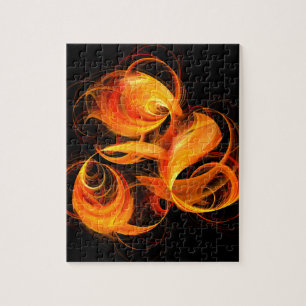 Puzzle Fireball Abstract Art