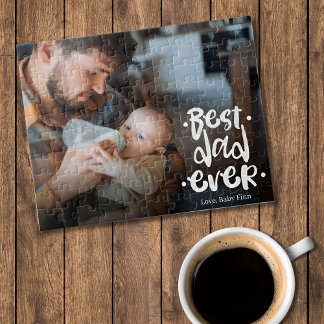 Puzzle First Father’s Day Custom Photo Gift Best Dad Ever