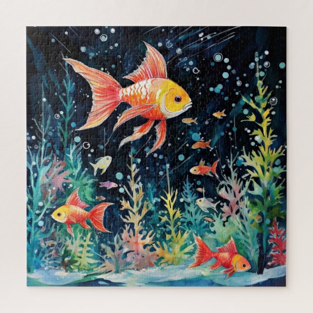 Puzzle Fish Dreamland, perfection aquarium, (Vertical)
