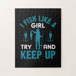 Puzzle Fisher Je Pêche Comme Une Fille